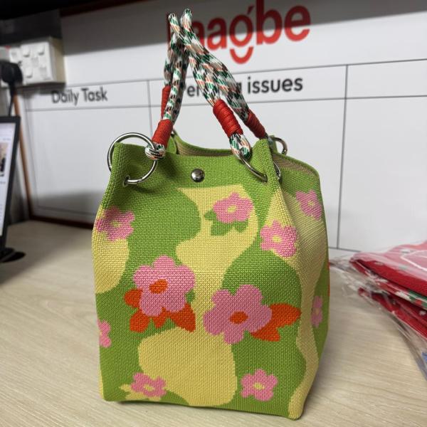 Cartoon Striped Tote Bag