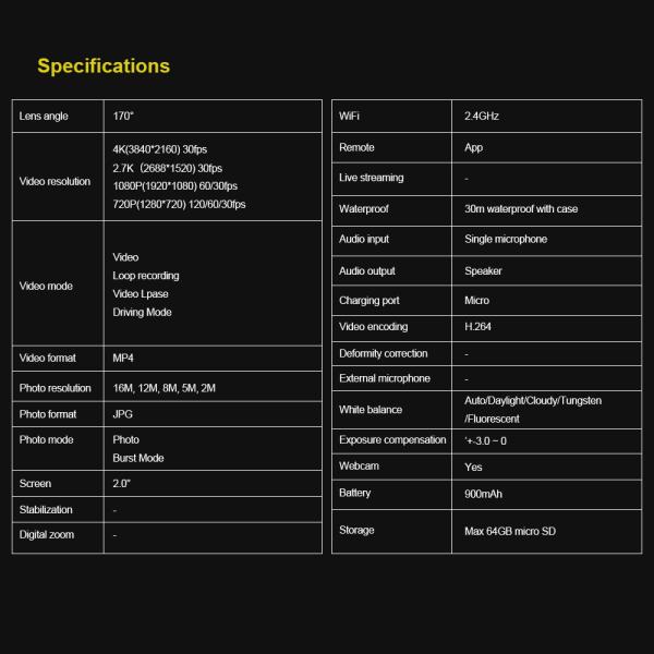 SJCAM SJ4000 AIR 4K Action Camera Full HD AllwMini Helmet Waterproof Sports DV Camera